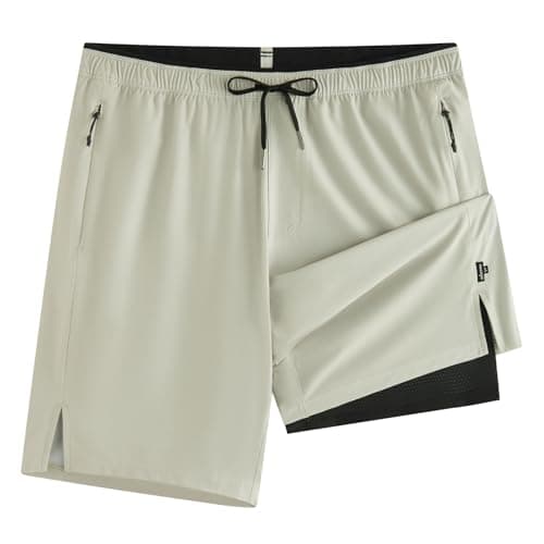 maamgic Mens Swim Trunks 9 Inch Compression Liner Quick Dry Board Shorts