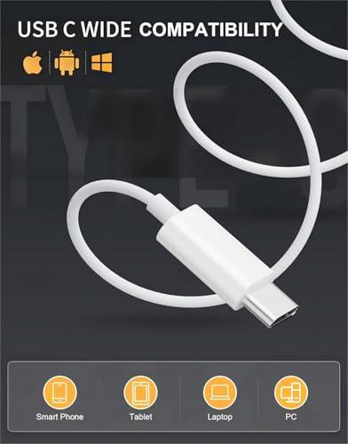 Audífonos USB-C Alámbricos con Micrófono y Sonido HiFi para iPhone y Samsung