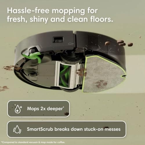 iRobot Roomba 115X Combo Robot Vacuum & Mop with AutoEmpty Dock, 15,000Pa, Self-Empties for 90 Days, Intense Power-Lifting Suction, LiDAR Navigation, Multiple Cleaning Modes, Avoids Mopping Carpet thumbnail 6
