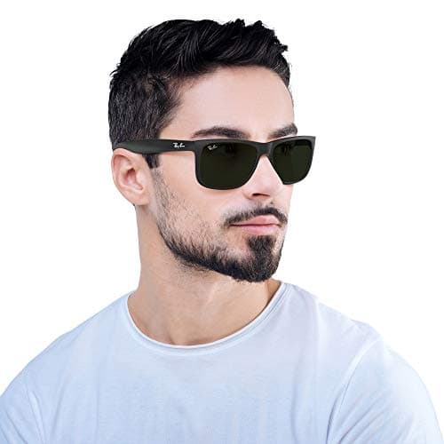 Ray-Ban RB4165 Justin 601/71 55MM Black/Plastic Lens Green Square Sunglasses for Men thumbnail 7