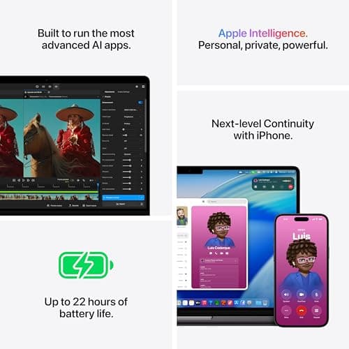 Apple 2026 MacBook Pro Laptop with Apple M5 Pro chip with 15-core CPU and 16-core GPU: Built for AI, 14.2-inch Liquid Retina XDR Display, 24GB Unified Memory, 2TB SSD, Wi-Fi 7; Spa thumbnail 5