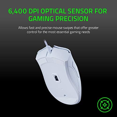 Miniatura de Razer DeathAdder Essential Gaming Mouse: 6400 DPI Optical Sensor - 5 Programmable Buttons - Mechanical Switches - Rubber Side Grips - Mercury White 2