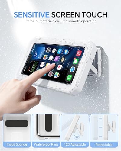 Miniatura de Soporte UPRONE Impermeable para Celular en Regadera - 480° Giratorio y Retráctil 3