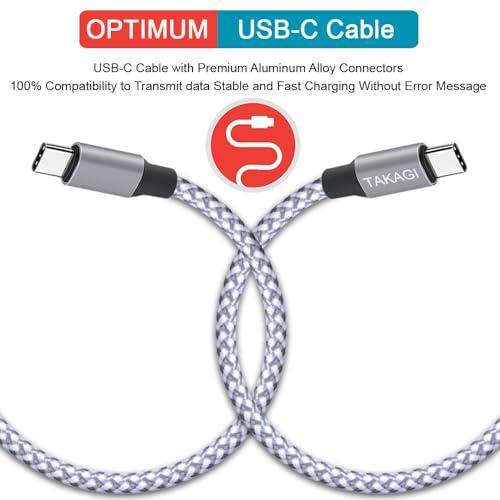 USB C to USB C Cable,Type C Charger Fast Charging Cable 60W 3ft 3Pack Nylon Braided Data Sync USB C Cable for iPhone 17 16 15 Pro Max,Plus/iPad Mini 6,Pro 12.9/MacBook Pro/Air 4/5/