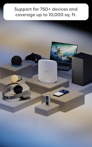 Amazon eero Max 7 mesh wifi system (newest model) - Supports internet plans up to 10 Gbps, Coverage up to 10,000 sq. ft., Connect 750+ devices, 4-pack thumbnail 6