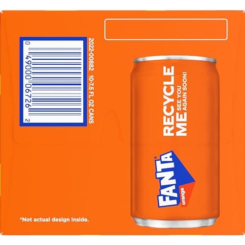 Fanta Orange Soda Fruit Flavored Soft Drink, 7.5 fl oz, 20 Pack