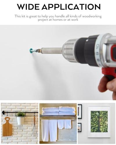 INCLY 510 PCS Drywall Anchors and Screws Assortment Kit, 255 Plastic Self Drilling Wall Anchors and 255 Philips Flat Head Screws, 6 Sizes Galvanized Screws and Wall Plug Bolts with thumbnail 6