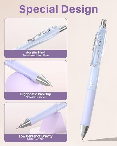 Four Candies Pastel Mechanical Pencil Set,6PCS Cute Mechanical Pencils with 432PCS 0.5 & 0.7 mm HB/2B Leads, 3PCS Erasers, 9PCS Eraser Refills,School Supplies for Writing, Drawing 