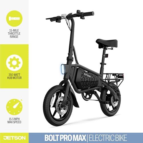 Jetson Bolt Pro Max Electric Bike, Portable Electric Bike with Carry Handles, Folding Design, and Twist Throttle, Up to 15.5 Mph, 14-Inch Tires, Age 12+ thumbnail 2