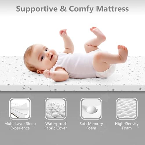 BIUSIKAN 3 in 1 Baby Bassinet, Rocking Bassinet Bedside Sleeper with Comfy Mattress and Breathable Mesh, 6 Height Adjustable & Upgraded Wheels Portable Bedside Crib for Newborn thumbnail 3