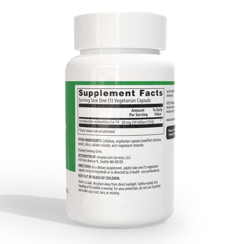 Amazon Basics Daily Probiotic, 10 Billion Active Cultures, Supporting Digestive and Intestinal Health, Capsule, 60 Count, Two Month Supply thumbnail 3