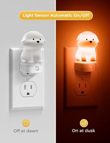 Luz Nocturna LED LOHAS Perrito 3D para Niños con Sensor
