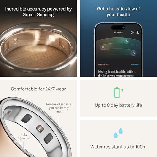 Miniatura de Oura Ring 4 Oro Rosa Talla 7: Monitoreo de Salud Inteligente y Batería de Larga Duración 4
