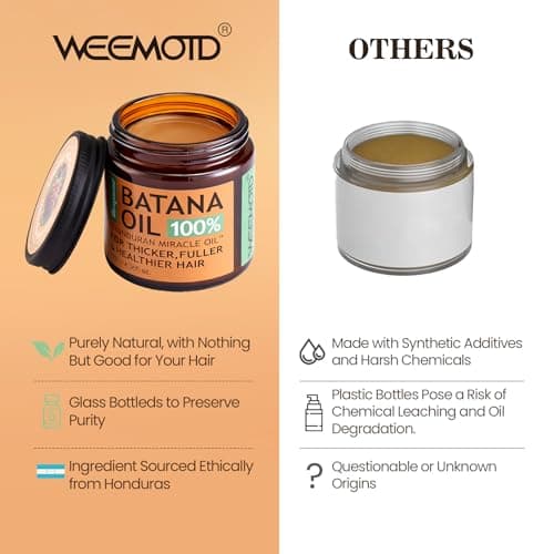 Aceite de Batana Crudo WEEMOTD 100% Hondureño para Cabello, 2 Fl Oz