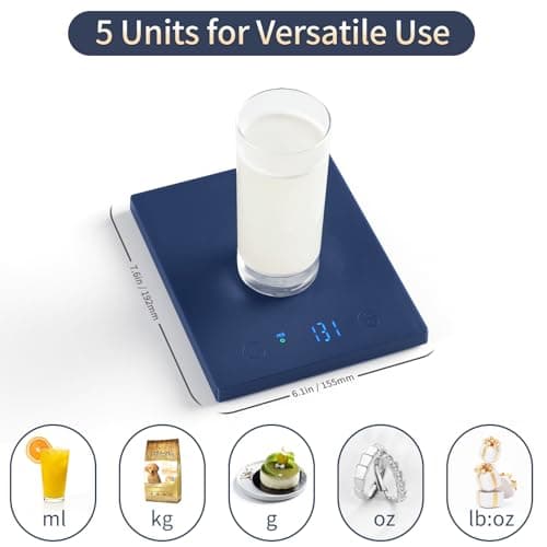 Miniatura de Báscula Digital Homebuds 22lb/10kg para Cocina, Precisión 0.1oz 4