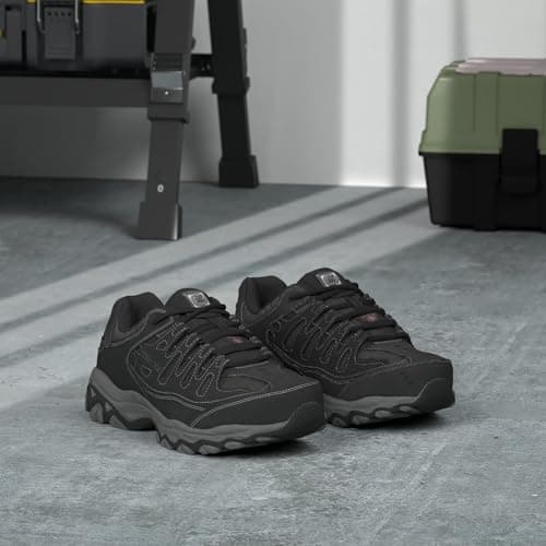 Miniatura de Skechers Cankton Hombre: Calzado de Seguridad con Punta de Acero, Protección EH y Memory Foam (Negro/Carbón) 8