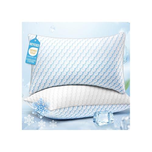 Almohadas HEYCUZI Queen Size (Par) – Suaves, Tipo Pluma, Refrescantes