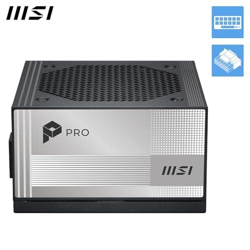 MSI PRO A850PL PCIE5, Fully Modular Gaming 850W Power Supply, 80+ Platinum, Native 12V-2x6 Cables, Server-Grade Capacitor, ATX 3.1 & PCIe 5.1 Ready, Low-Noise, Embossed Jacket Cabl thumbnail 2