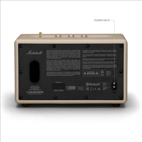 Marshall Acton III Bluetooth Home Speaker - Loud Stereo Sound with Bass and Treble Controls | Plug-in Powered | 3.5mm Aux Input - Cream thumbnail 8