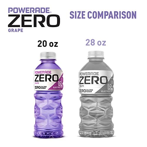 (S&S) POWERADE ZERO Sugar Sports Drink, Grape Electrolytes, 20 Oz (8 Pk) thumbnail 6