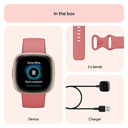 Fitbit Versa 4 Fitness Smartwatch with Daily Readiness - 3-Month Google Health Premium Membership Included - GPS, 24/7 Heart Rate, 40+ Exercise Modes, Sleep Tracking - Pink Sand/Co thumbnail 7