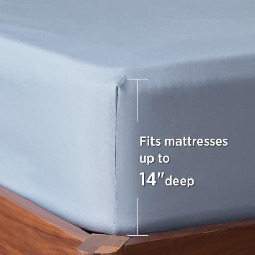 Bedsure Blue Comforter Set, Queen Size Bedding Set, Striped 7 Piece | Bed in a Bag, Bedroom, Plaid, Nautical, Cationic Dyeing, Gift Choice, Whisper-Quiet, OEKO thumbnail 7