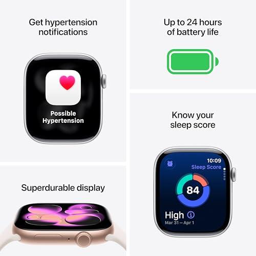 Apple Watch Series 11 [GPS 42mm] Smartwatch with Rose Gold Aluminum Case with Light Blush Sport Band - S/M. Sleep Score, Fitness Tracker, Health Monitoring, Always-On Display, Wate thumbnail 3