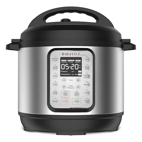 Instant Pot Duo Plus 9-in-1 Multicooker, Pressure Cooker, Slow Cook, Rice Maker, Steamer, Sauté, Yogurt, Warmer & Sterilizer, Includes App with Over 800 Recipes, Stainless Steel, 6