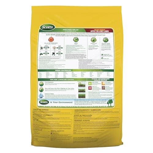 Scotts Turf Builder Weed and Feed5 - Weed Killer Plus Lawn Fertilizer, Lawn Weed Killer, Controls Dandelion and Clover, Grass Fertilizer for Up to 4,000 sq. ft., 11.32 lb. thumbnail 9