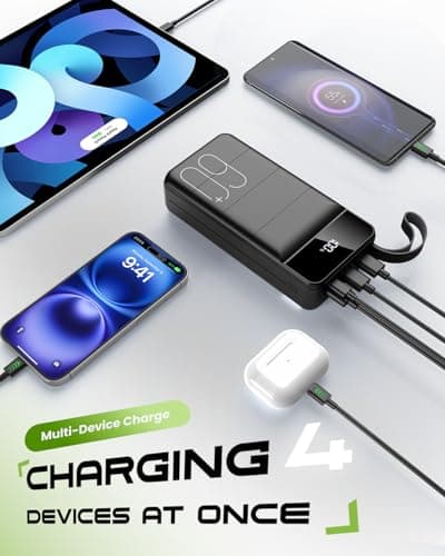 Portable Charger 60000mAh Power Bank 22.5W Fast Charging USB C Battery Pack thumbnail 4