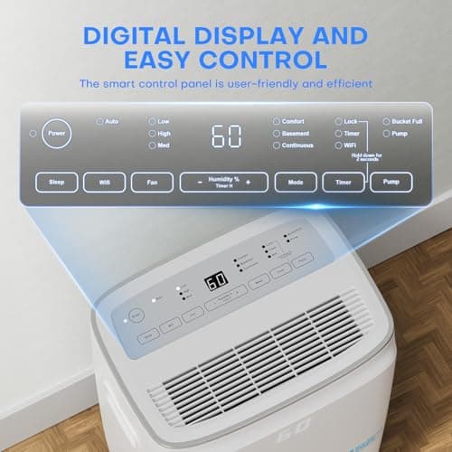 Miniatura de TABYIK 4500 Sq.Ft Most Efficient Energy Star 2025 Dehumidifier, Max 80 Pint/Day (Standard 60 Pint/Day) Smart WiFi Dehumidifier with Pump Drain Hose & Auto Humidity Control, for Bas 5