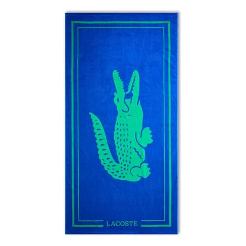 Lacoste 100% Cotton Oversized Beach Towel, Frame Croc