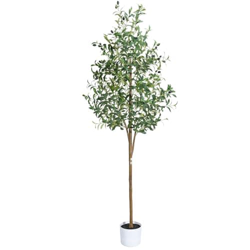 Olivo Artificial Sillaff de 6 Pies con Maceta y Frutos para Interiores