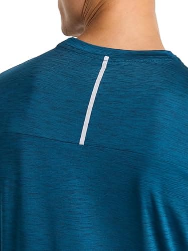 Playera Reebok Showdown Manga Corta para Hombre, Azul Majólica