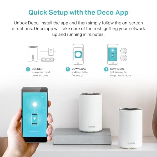 TP-Link Deco XE75 AXE5400 Tri-Band WiFi 6E System - Wi-Fi up to 7200 Sq.Ft, Engadget Rated Best for Most People, Replaces WiFi Router and Extender, AI-Driven New 6GHz Band, 3-Pack thumbnail 7