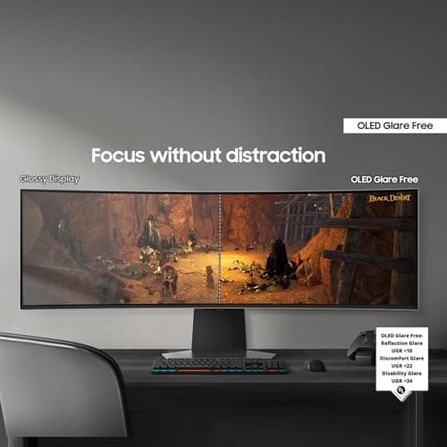 Miniatura de Monitor Gaming Curvo Samsung Odyssey G9 QD-OLED de 49" (G95SD), G-Sync, Dual QHD, 240Hz 4