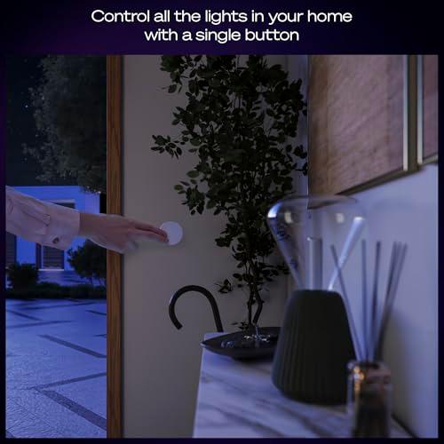PHILIPS Hue Wireless Smart Light Switch Button, White, 1 Pack, Portable and Battery Powered, Smart Home Control, Requires Hue Bridge, Easy, No-Wire Installation thumbnail 3