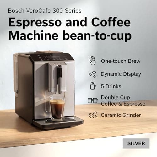 Miniatura de Cafetera Espresso Súper Automática Bosch Serie 300 con Molinillo y Varilla de Vapor 2