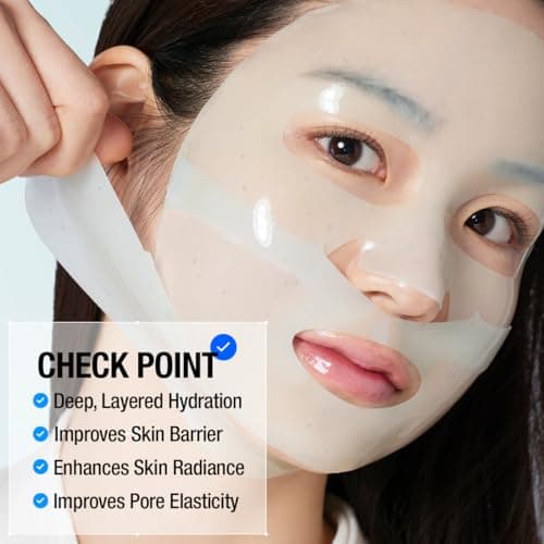 GOODAL Heartleaf Hyaluron Gel Mask, Cooling, Soothing, Sheet Mask with Hyaluronic Acid & Vegan Collagen, Overnight Hydrating Gel Essence for Pore & Skin Barrier Care [5EA] thumbnail 5