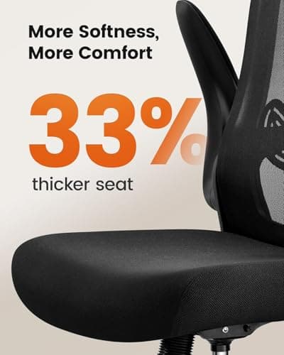 ErGear Drafting Chair, Standing Desk Chair with Flip-Up Armrests, High Desk Chair Adjustable Height, Ergonomic Tall Office Chair with Lumbar Support and Adjustable Footrest Ring thumbnail 4