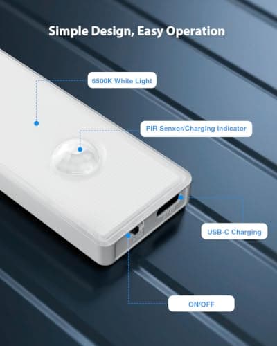 Abovizo Under Cabinet Lighting Wireless, Motion Sensor Light Indoor, 2 Pack thumbnail 4