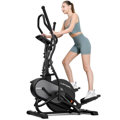 THERUN Elliptical Exercise Machine, 3-in-1 Cardio Climber Stepping Elliptical Machine for Home, Stair Stepper Elliptical Training Machines w/16 Levels Resistance, Pulse Sensor, LCD
