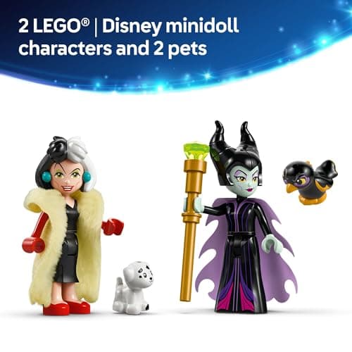 LEGO Disney Villains Maleficent’s and Cruella De Vil’s Dresses Kids Toy - Fashion Building Toy for Girls and Boys, Ages 9+ - Gift Idea for Birthdays, Holidays, & Disney Fans - 4326