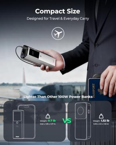 Power Bank TALIX para Laptop, 12800mAh con Cable USB-C de 240W