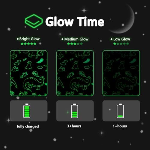 QSTEHEML Dinosaur Glow in The Dark Blanket,Dinosaur Gifts for Boys Age 3 4 5 6 7 8 9 10 11 12 Year Old, Soft Throw Blanket for Kids - Christmas Birthday Bedroom Decor 50"×60"