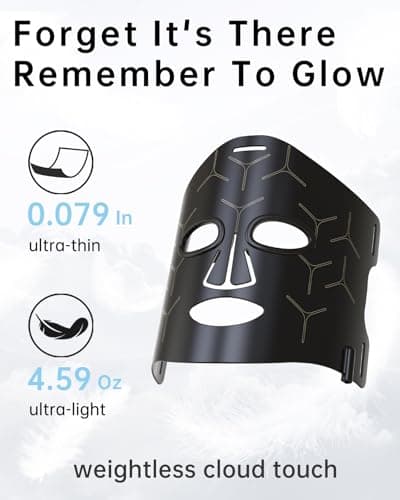 Miniatura de Mascarilla Facial LED Infrarroja de Terapia de Luz Roja, 292 LEDs de Alta Energía, Inalámbrica 7