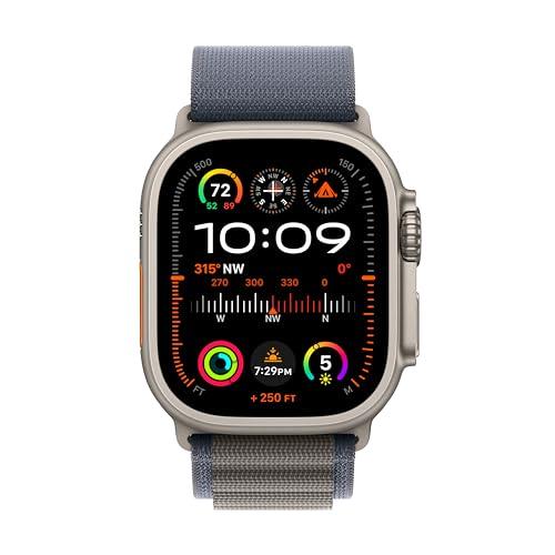 Apple Watch Ultra 2 [GPS + Cellular 49mm] Smartwatch with Rugged Titanium Case & Blue Alpine Loop Small. Fitness Tracker, Precision GPS, Action Button, Extra-Long Battery Life thumbnail 2