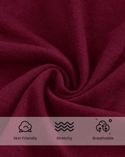 KIRUNDO Sweaters for Women 2026 Lightweight Long Sleeve Tops,Burgundy,M