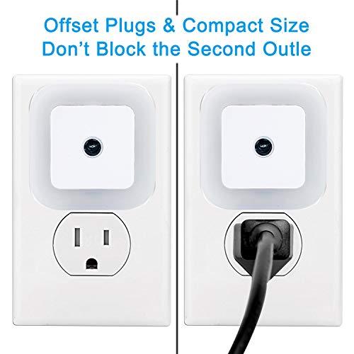 Uigos LED Night Light Lamp with Smart Sensor Dusk to Dawn Sensor, Daylight White, 0.5W Plug-in, 6-Pack thumbnail 3