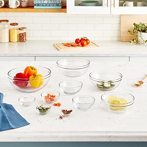 Anchor Hocking 10 Piece Mixing Bowl Set, Nesting Serving Bowls & Mixing Bowls (1 oz, 2 oz, 4 oz, 6 oz, 10 oz, 16 oz, 1 Qt, 1.5 Qt, 2.5 Qt, 3.5 Qt) thumbnail 2